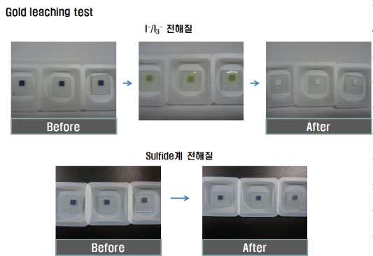 금 나노입자 leaching 테스트 실험