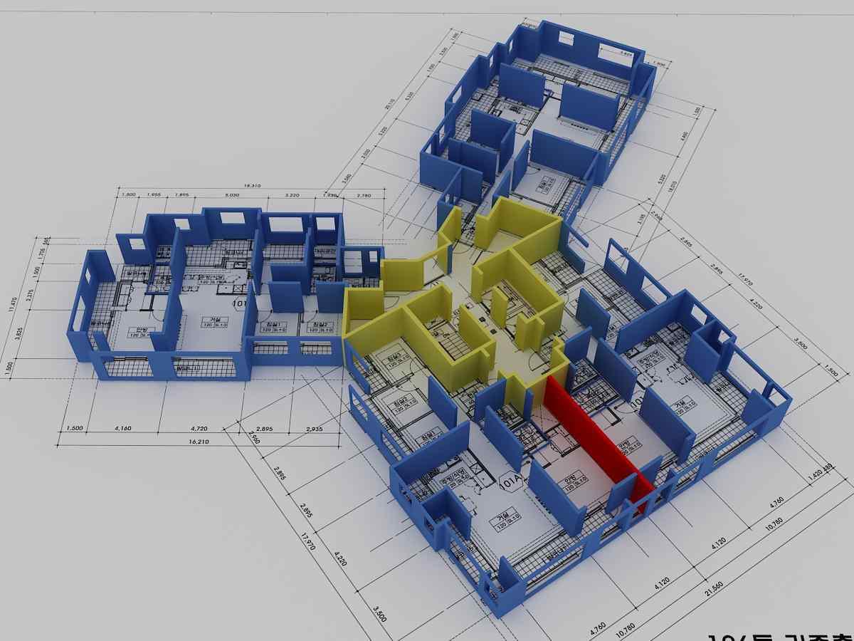 아파트 지상 BIM모델에 대한 Zoning 컨셉