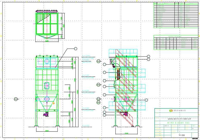 집진설비 설계도면