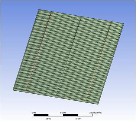 Mesh of solar cell for FEM