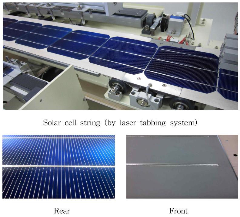 Solar cell after laser tabbing