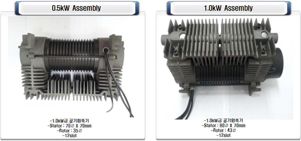 0.5kW/1.0kW 공기압축기 Motor Assembly