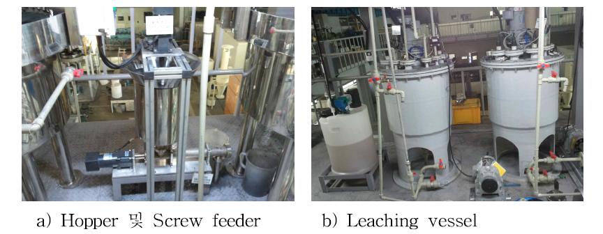 Photo of leaching apparatus Scale up test.