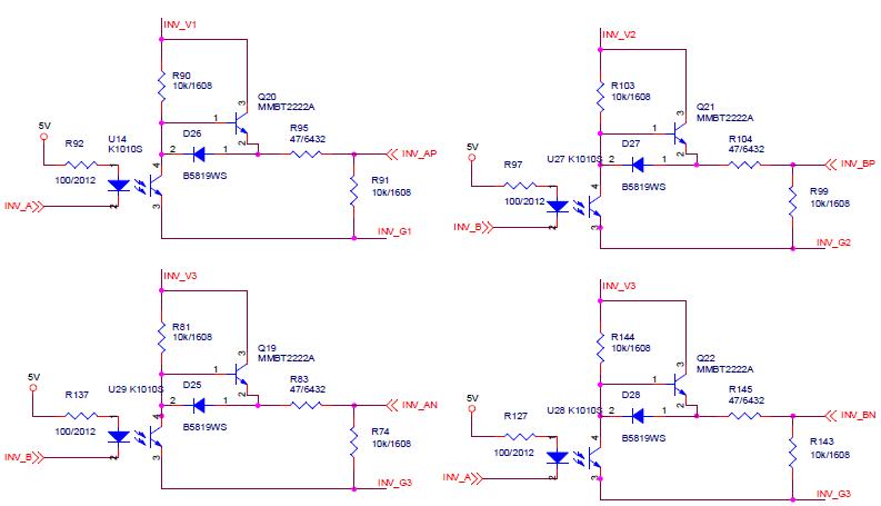 Unfolding Inverter Gate Circuit