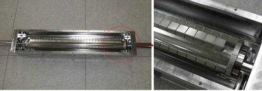 500 mm rotary magnetron source (자석 구조)