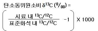 탄소동위원소 값