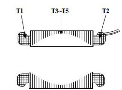 동바 브레이징 전동기의 권선부 온도센서 위치