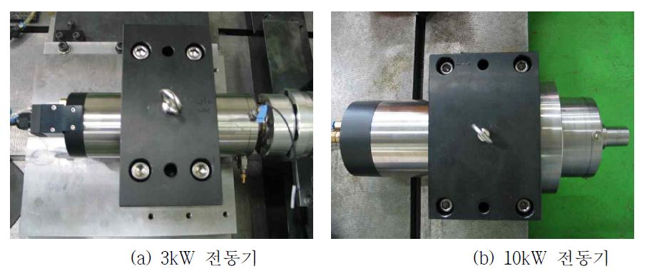 완성된 3kW, 10kW급 동다이캐스팅 고속 전동기 시제품