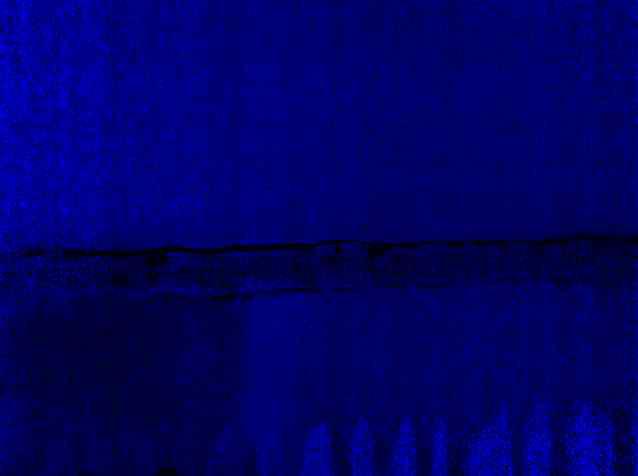 프레임 외부 용접부의 적외선 열화상 이미지(위상)