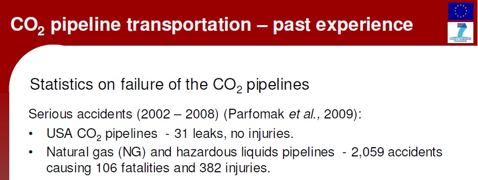 미국 CO2 파이프라인 사고 이력(2002~2008)