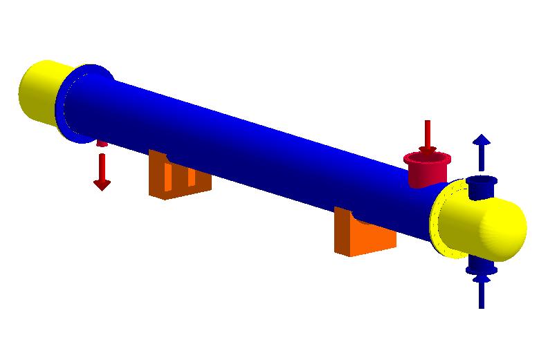 Inter-cooler의 3D Exchanger Drawing.