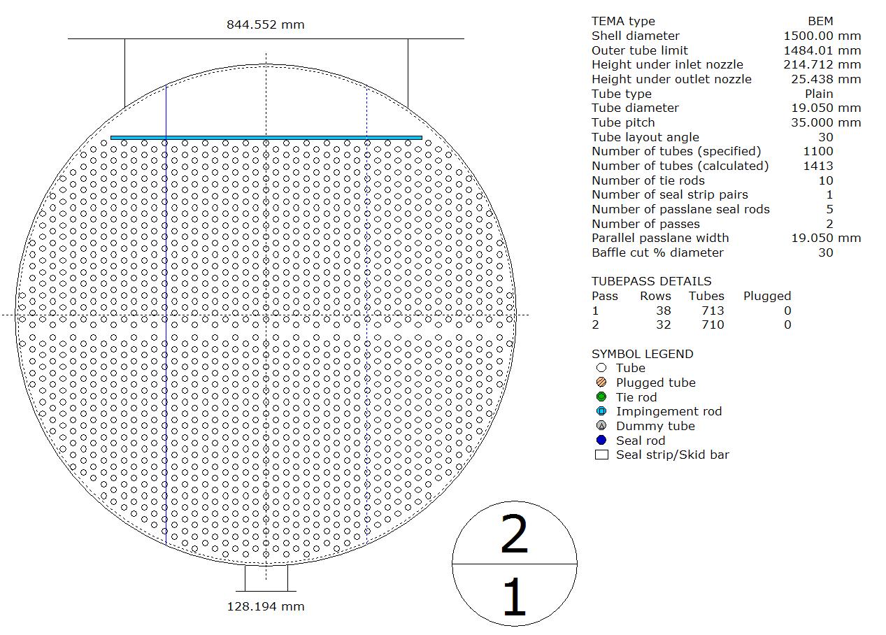 Inter-cooler의 Tube Layout.