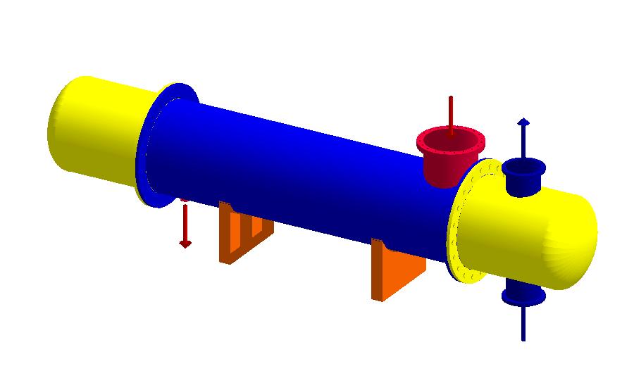 Inter-cooler의 3D Exchanger Drawing.