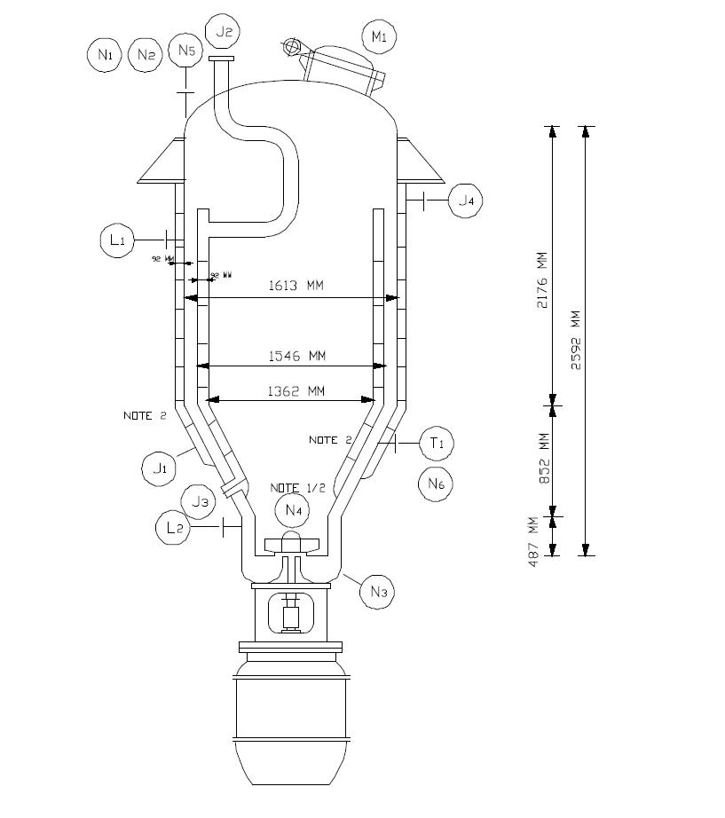 Detailed Drawing for a Stirred Reactor.