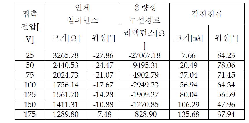 용량성 누설경로를 통한 통전전류