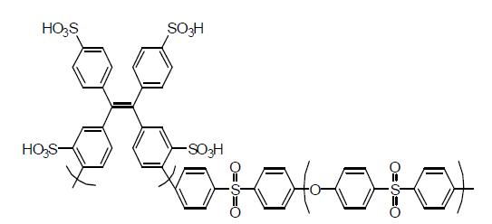 Poly(multi-sulfonated arlyene ether sulfone) (Modified DJM-6).