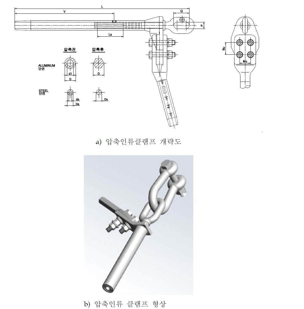 압출인류클램프 도면