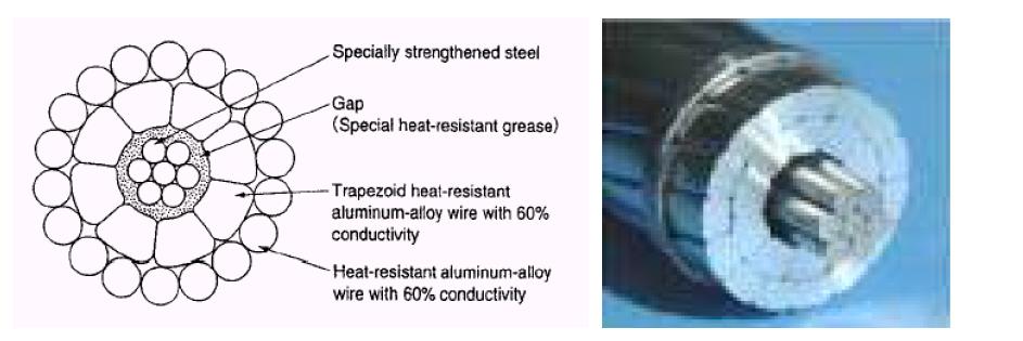 Gap형 가공송전선의 개략도
