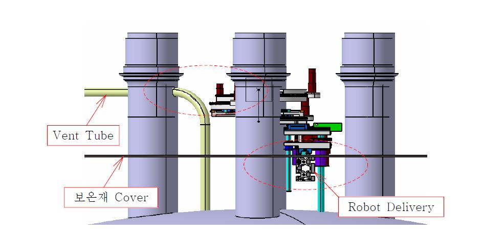 OPR1000 원자로의 보온재 Cover 및 Vent Tube 위치