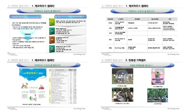 저탄소문화 가이드라인 - 가족 동참 유도