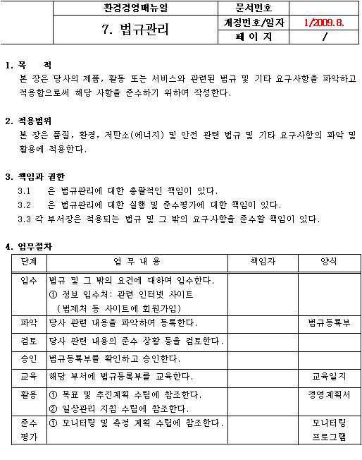 법규 관련 절차