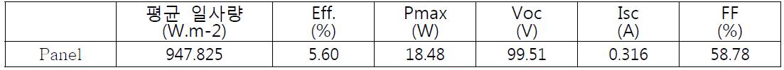 Array를 통한 패널 제작 후 효율 측정