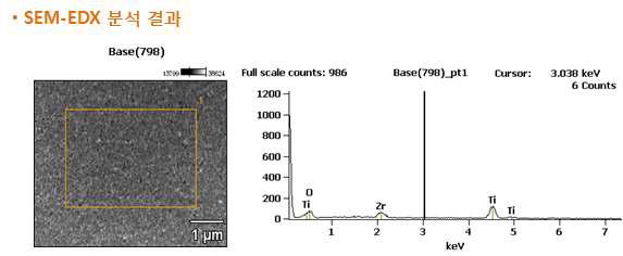 IR소성 샘플의 SEM-EDX 분석결과