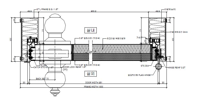 SI Door 수평단면도