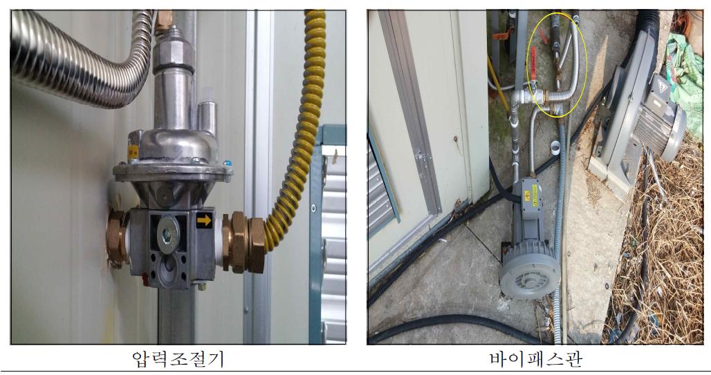 압력조절기 및 바이패스관