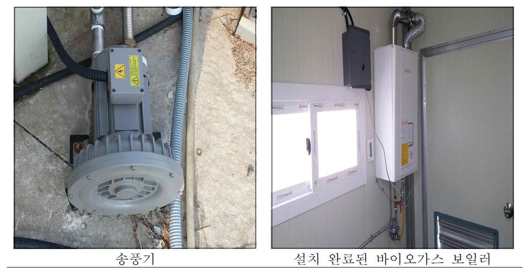 송풍기 및 바이오가스 보일러