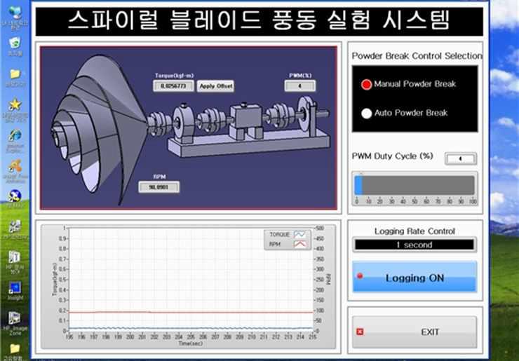 Spiral Blade의 풍동 시험을 위한 전용 프로그램