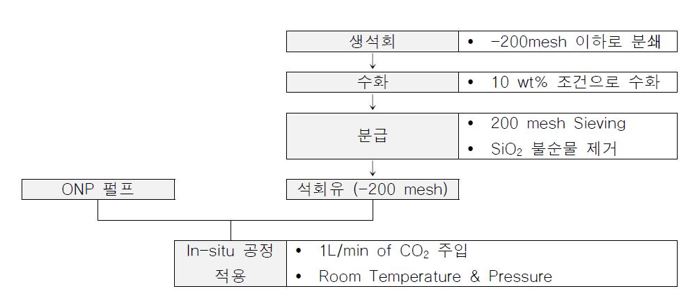 생석회를 통한 In-situ ONP 합성 조건