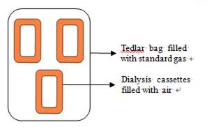 Schematic diagram of experimental setup for gas exchange capability test