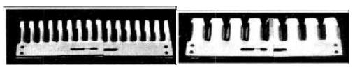 톱니 형태 톱날 A(왼쪽), B(오른쪽) (Lee et al., 2007)