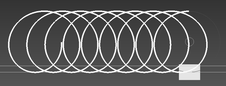 Trochoid trace of point F on weeding blade