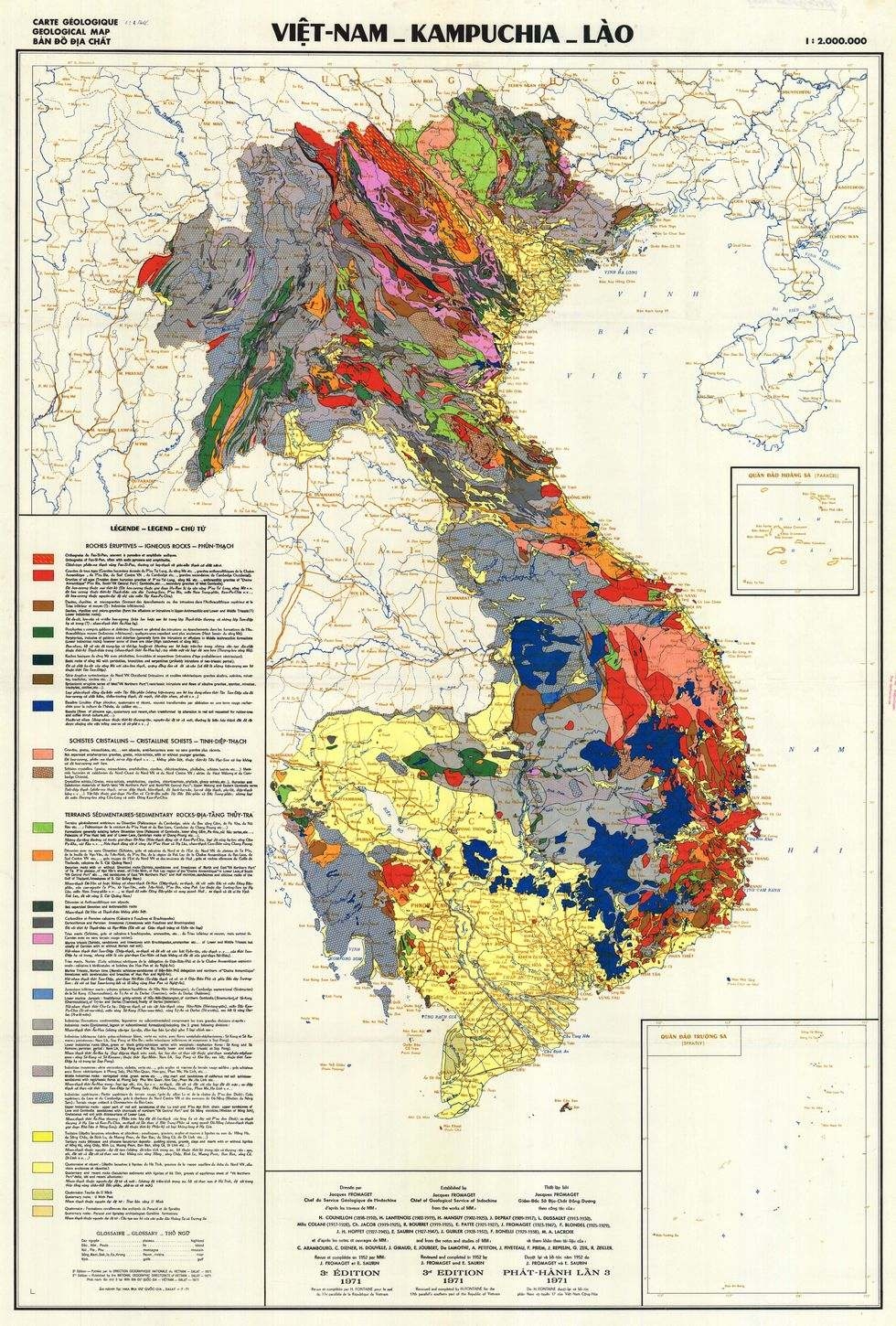 지질도(베트남, 캄보디아, 라오스)