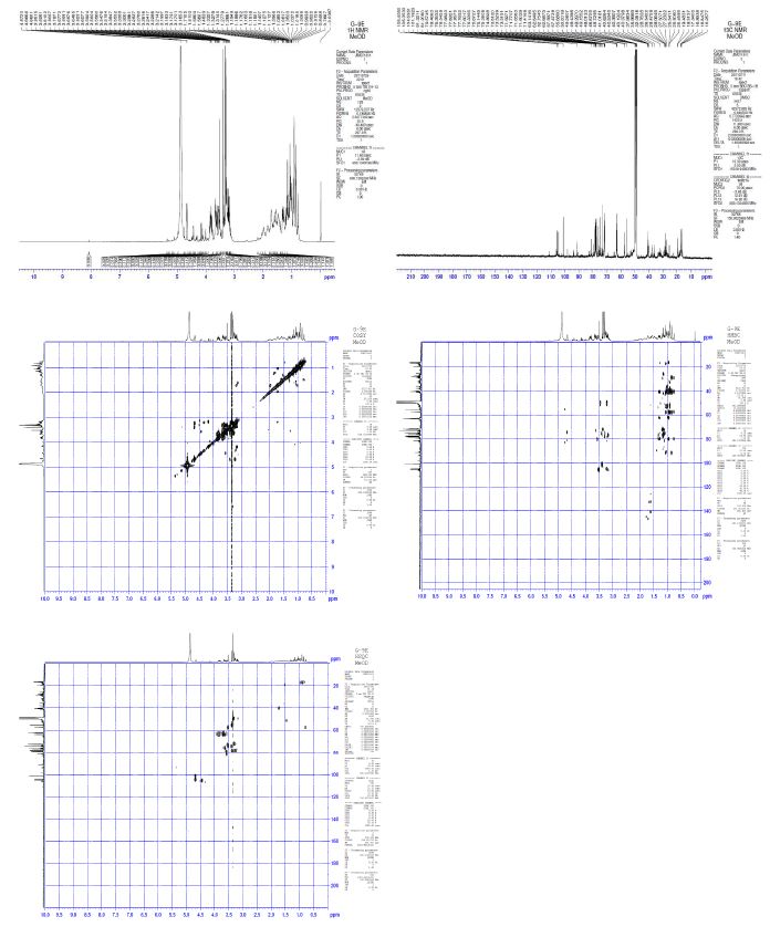 Spectral data (1H , 13C NMR, COSY, HMBC HSQC) of compounds code G-9F.