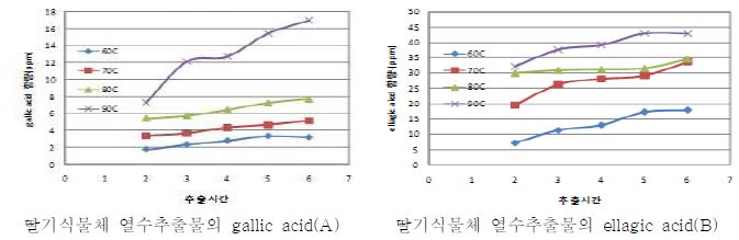 딸기식물체 열수추출법을 이용한 유용성분 추출