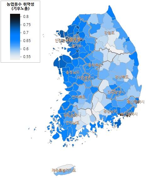 농업용수 취약성 기후노출