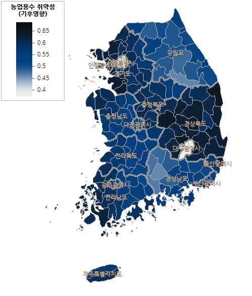 농업용수 취약성 기후영향