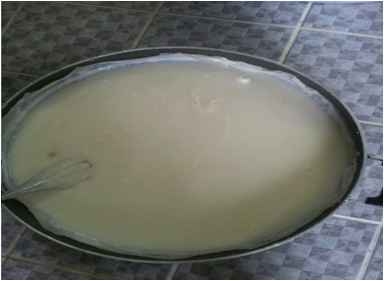 Production of glutinouse rice paste