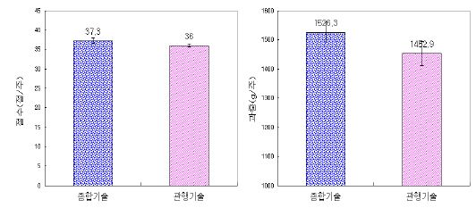 수박 착과 15일후 초기 생육조사(착과일 2013. 5. 22, 조사일 2013. 6. 6)