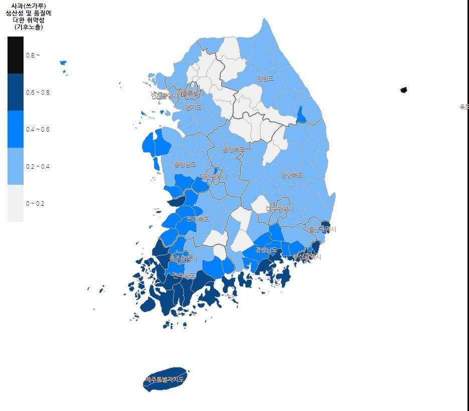 기후노출 지도(RCP_2000s)