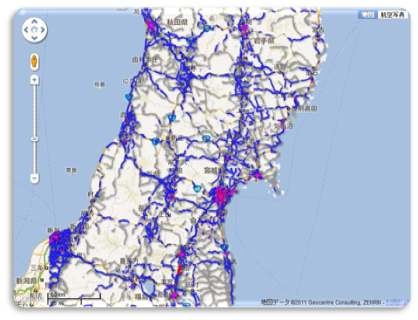 일본 나가레도로 도로정보 서비스