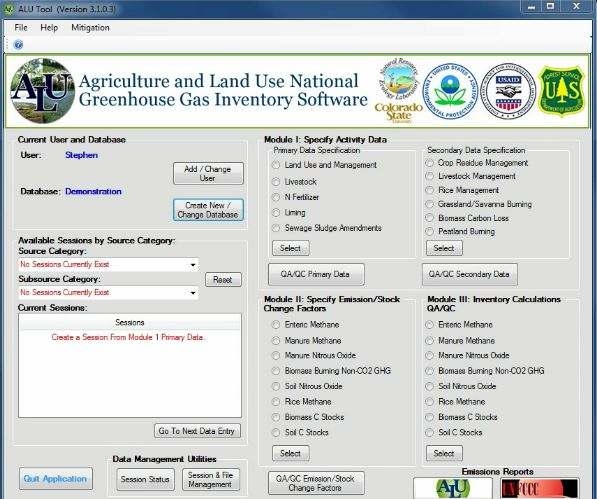 Agriculture and Land Use National Greenhouse Gas Inventory Software(ALU)