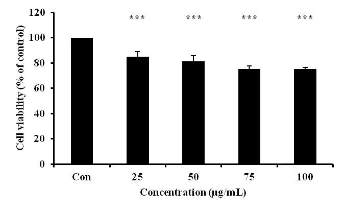 Effect of maysin on cell viability of 3T3-L1 cells.
