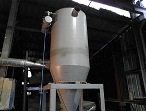Scene of the prototype of dust collector in biomass crusher.