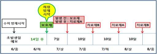 고랭지 ‘하령’ 재배시 감자 역병 방제체계