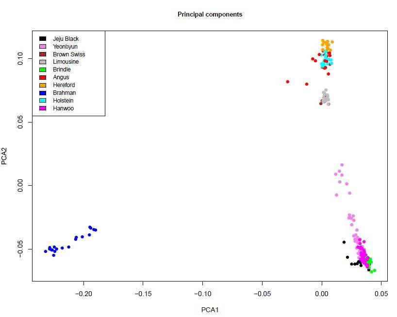 PCA1 × PCA2 of the GRM.