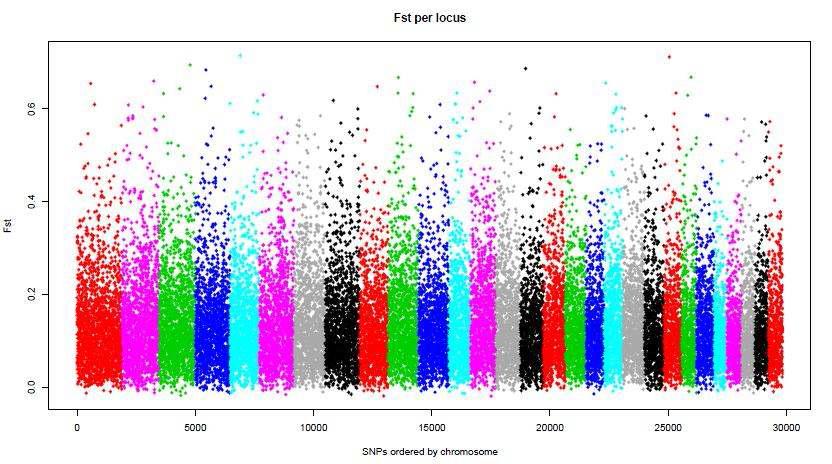 The result of Genome-wide FST